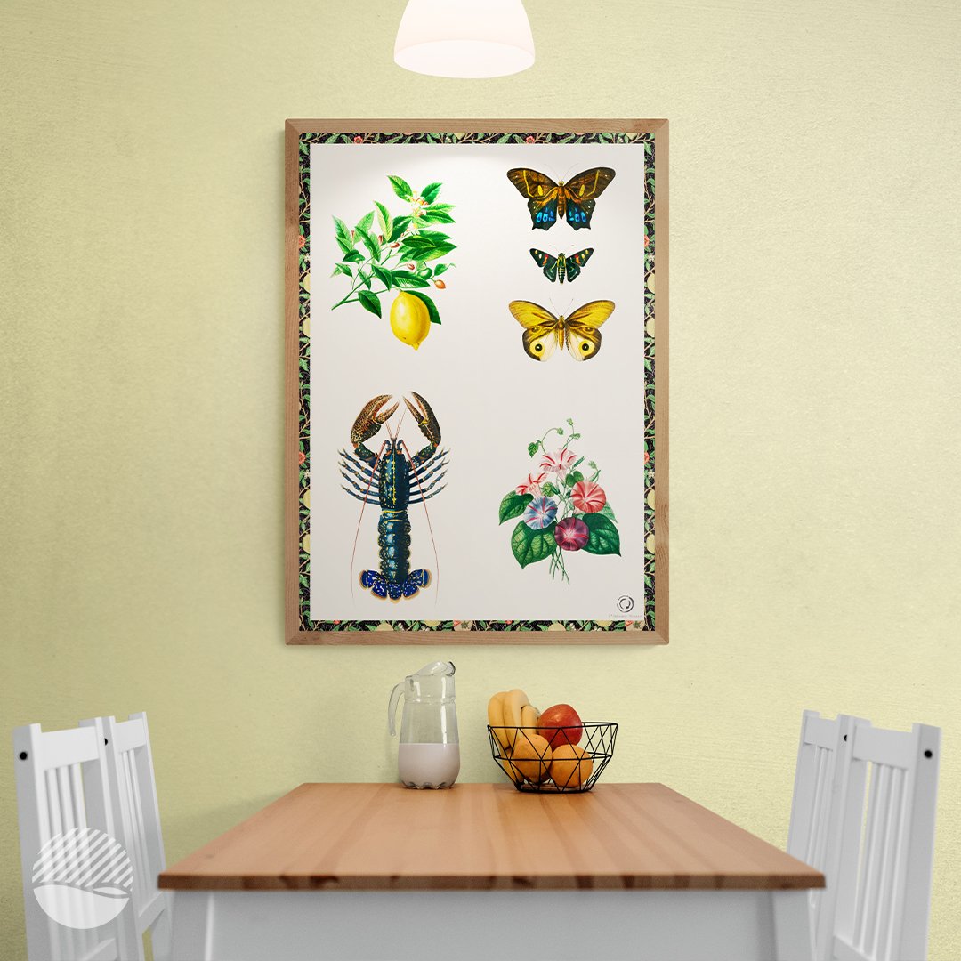 Lifestory D’Orbigny Morris art print by Pública Rework in a room interior lifestyle mockup