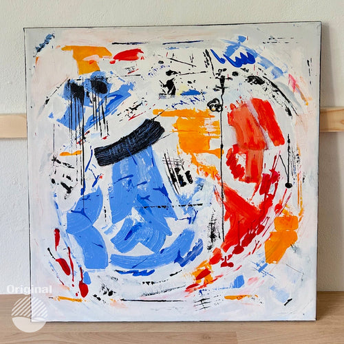Abstract no.15 - Abstrakt nr.15 by Lis Lauendorf. Original painting, available in 55cm x 57cm Abstract no.15 by Lis Lauendorf -...