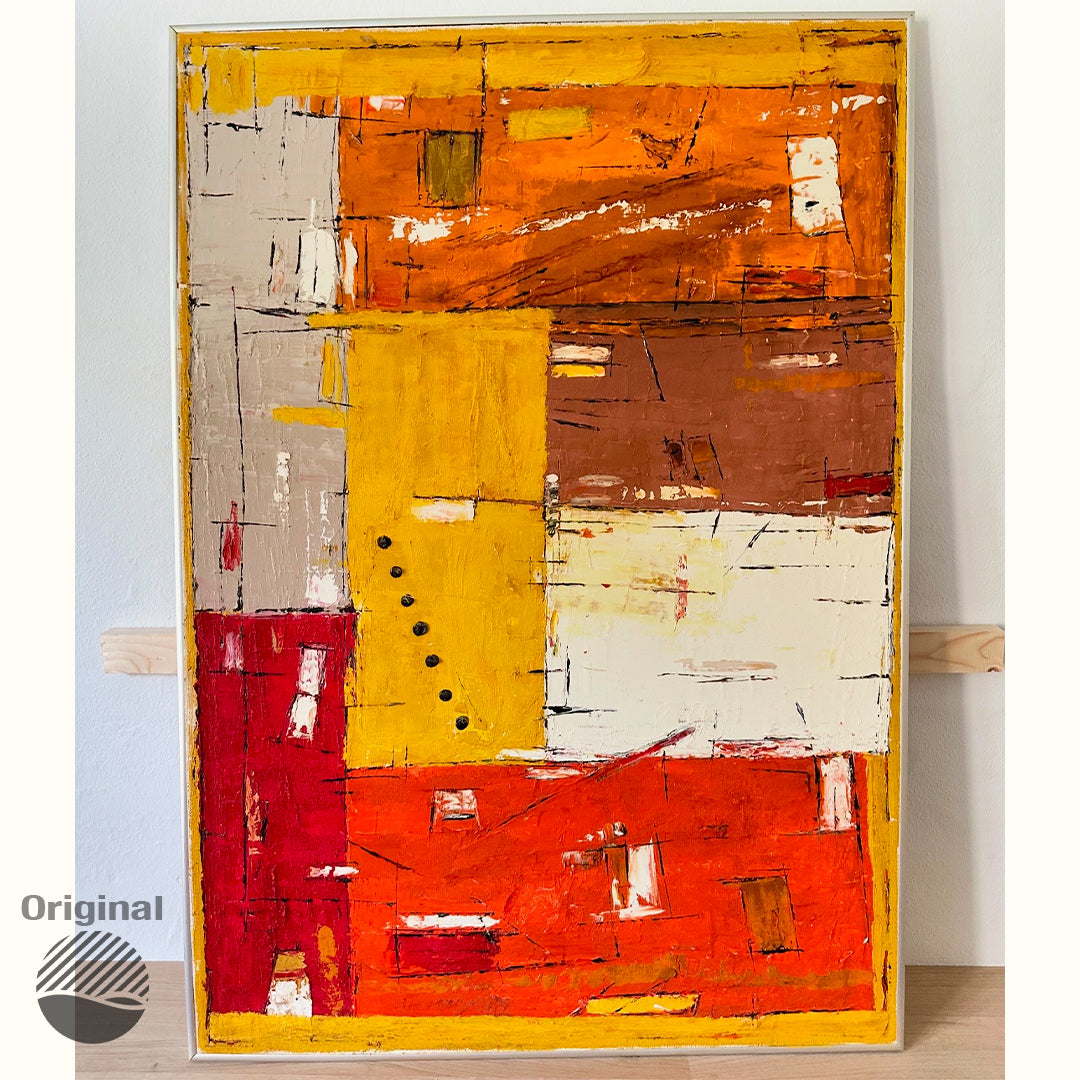 Abstract no.6 - Abstrakt nr.6  by Lis Lauendorf - Unique Art Piece -