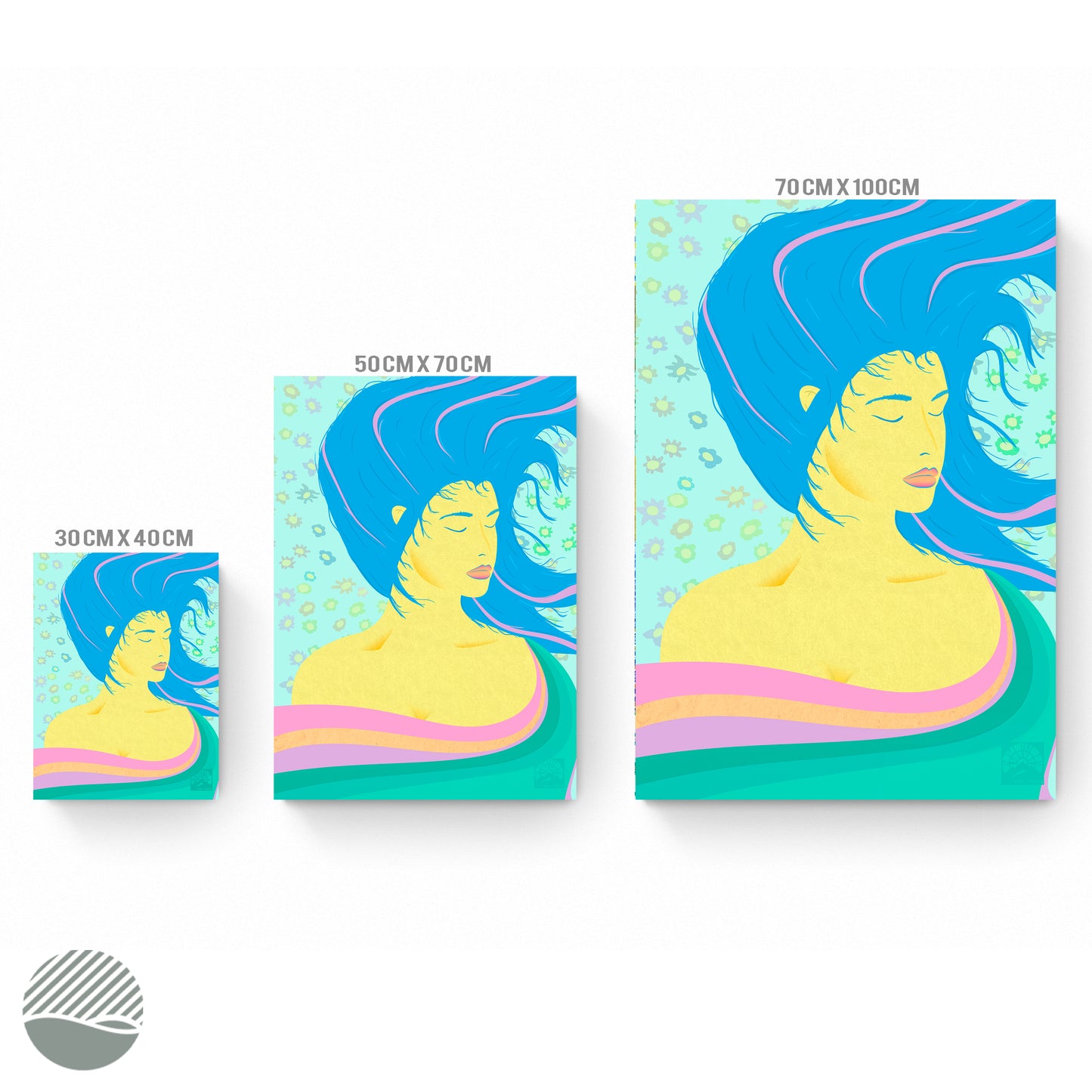 Print dimensions of Air goddess art print by SOAL Studio on NOKUKO.com 