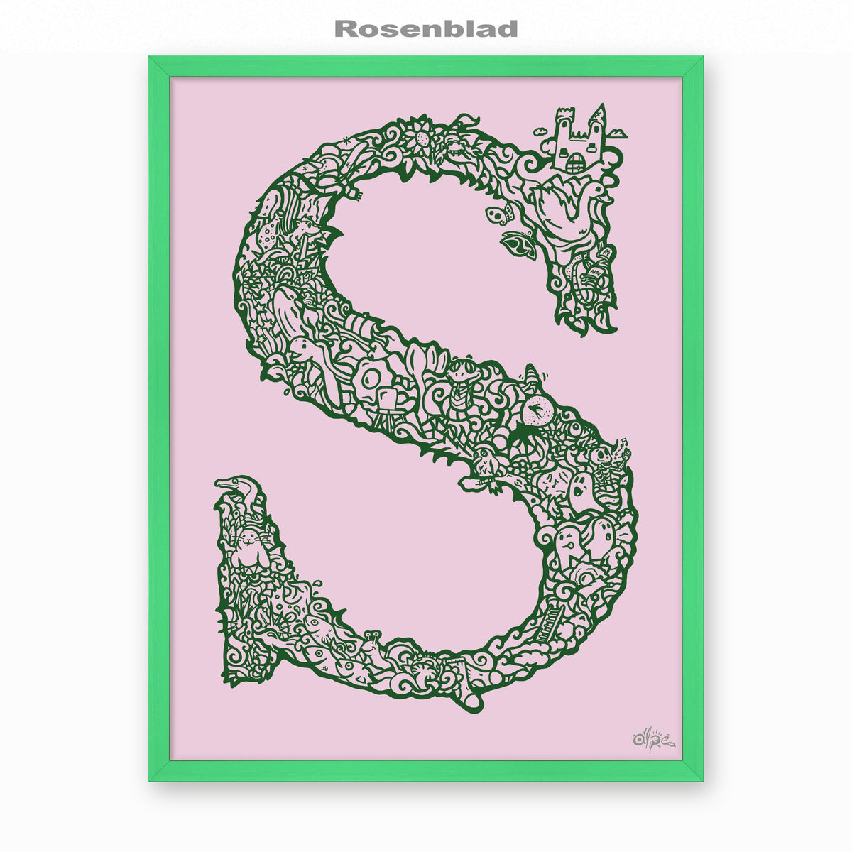 S, Danish Edition by Alpe, Rosenblad, in a Mint frame