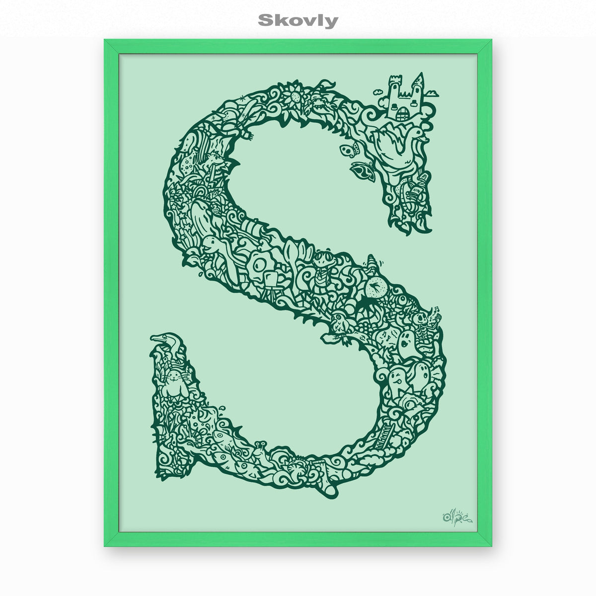 S, Danish Edition by Alpe, Skovly, in a Mint frame
