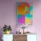 Pink Living room mockup of Building Colours in Sunrise art print by SOAL Studio on NOKUKO.com 