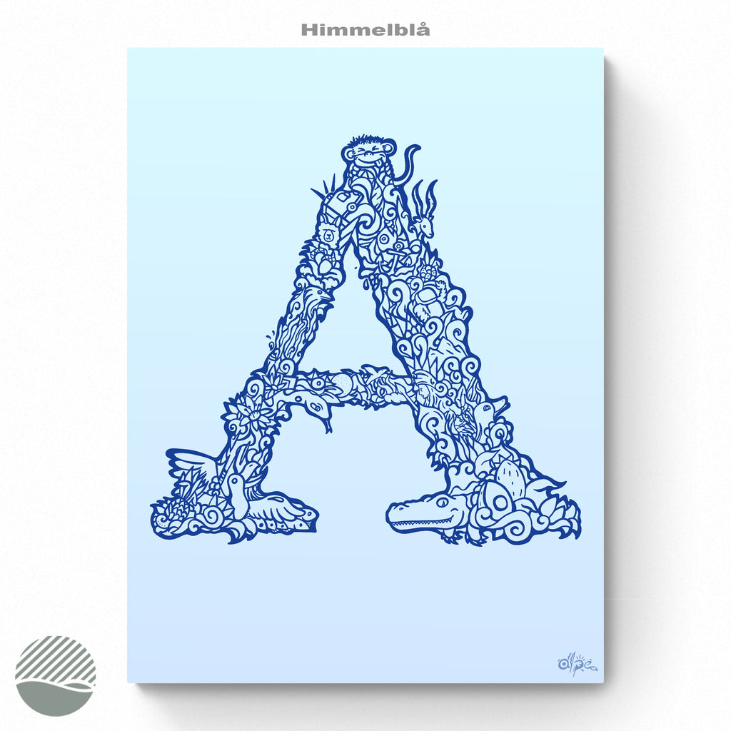 A - Danish Edition by Alpe. Art print from NOKUKO