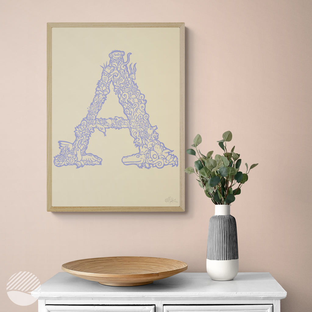 A - Danish Edition by Alpe displayed in a room setting