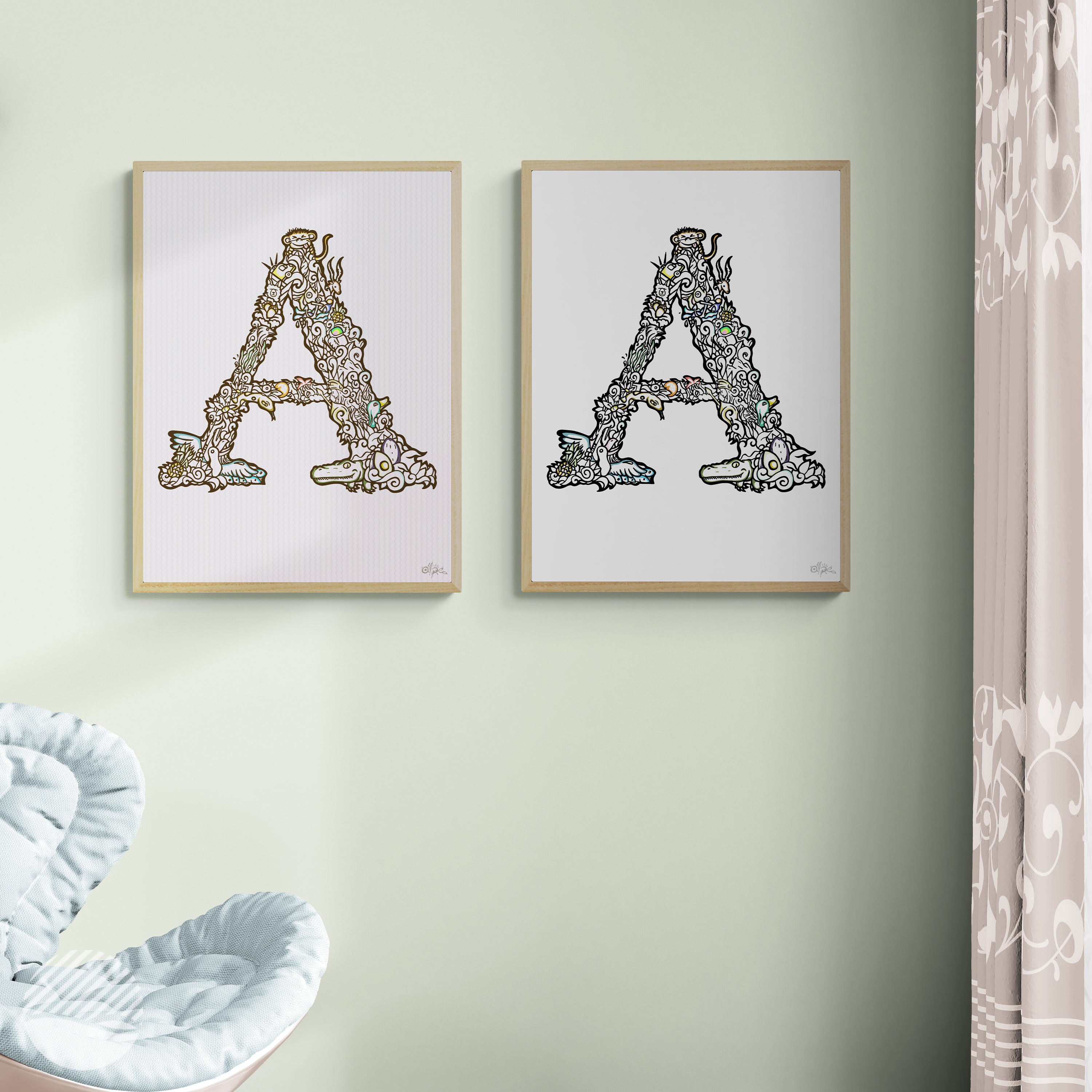 A - Danish Edition by Alpe displayed in a room setting