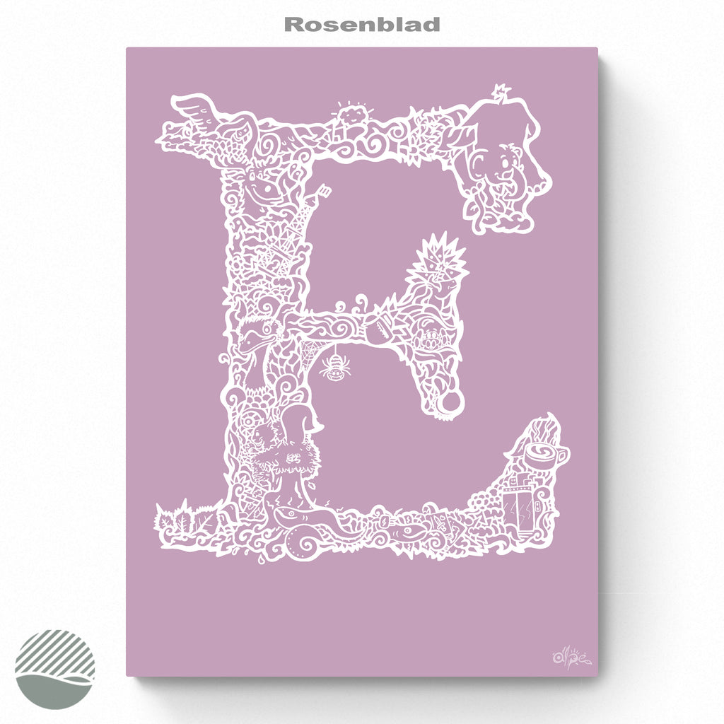 E - Danish Edition by Alpe. Art print from NOKUKO