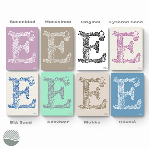 All colour editions of E - Danish Edition by Alpe