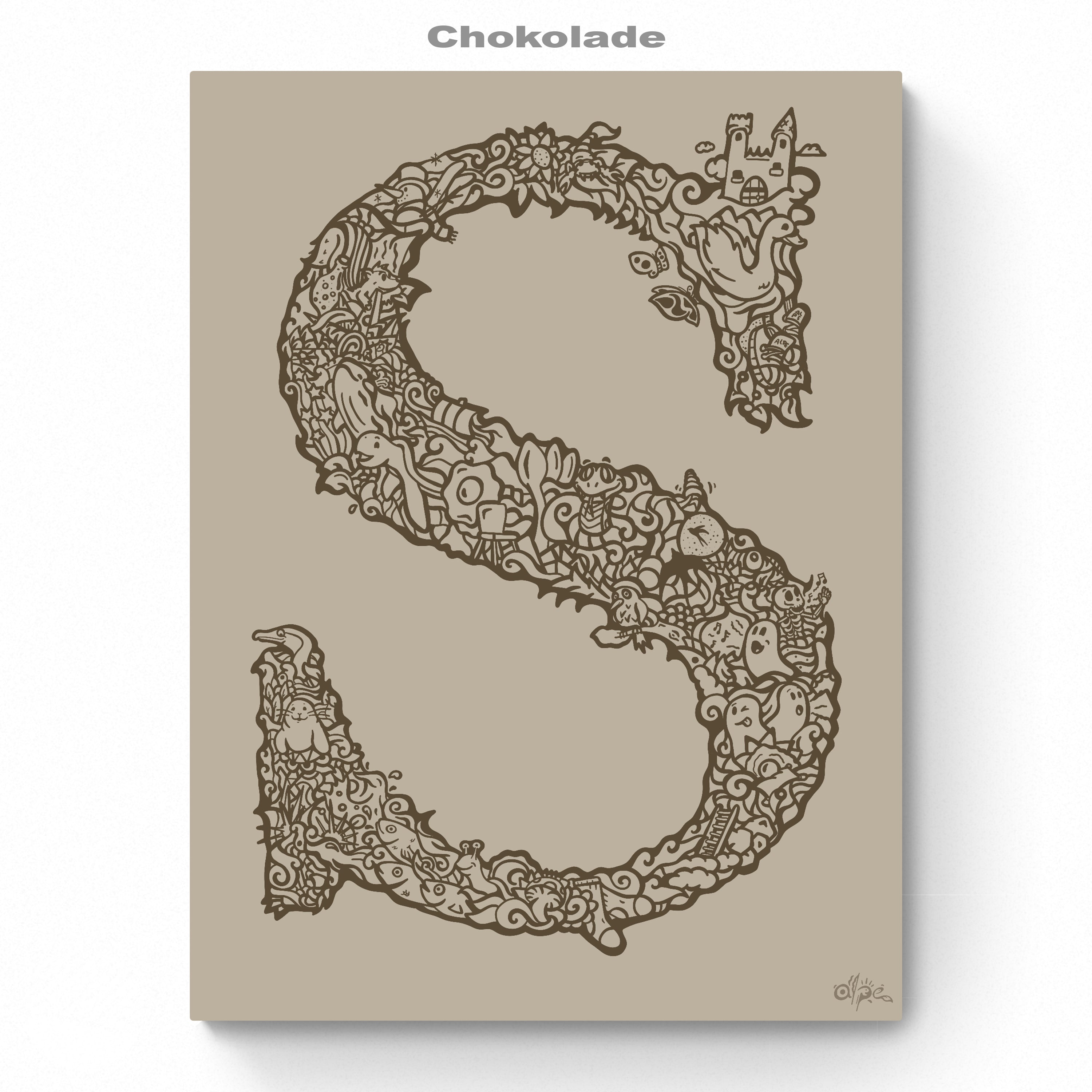 S i Dansk udgave af Alpe  - chokolade