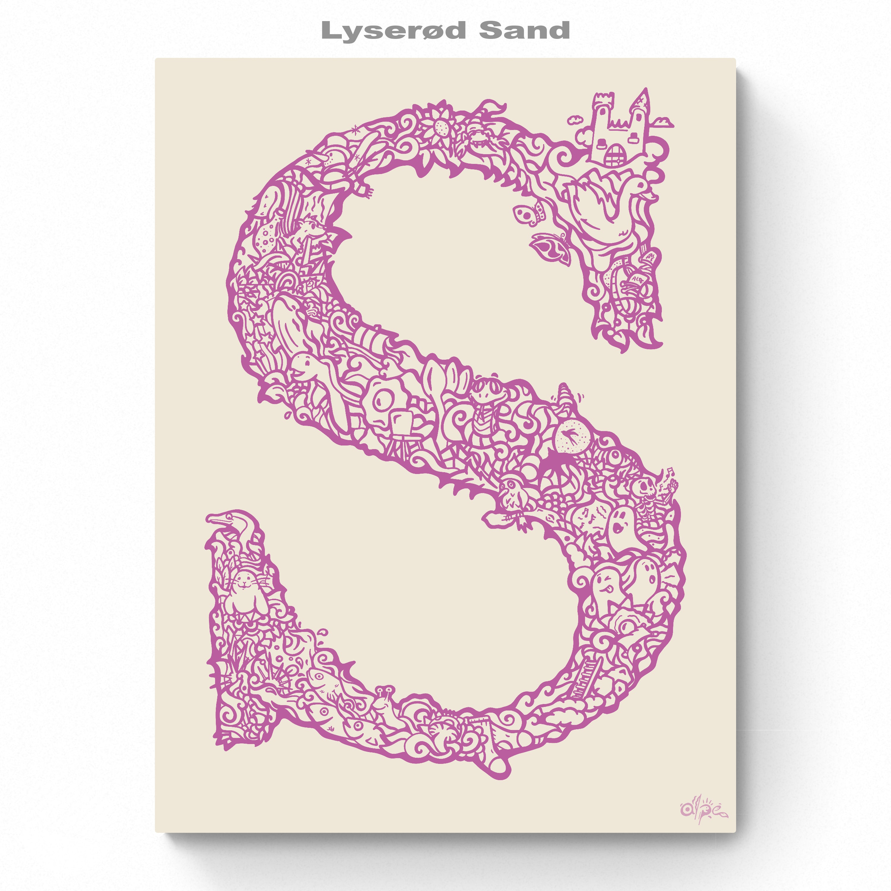S i Dansk udgave af Alpe  - Lyserød Sand