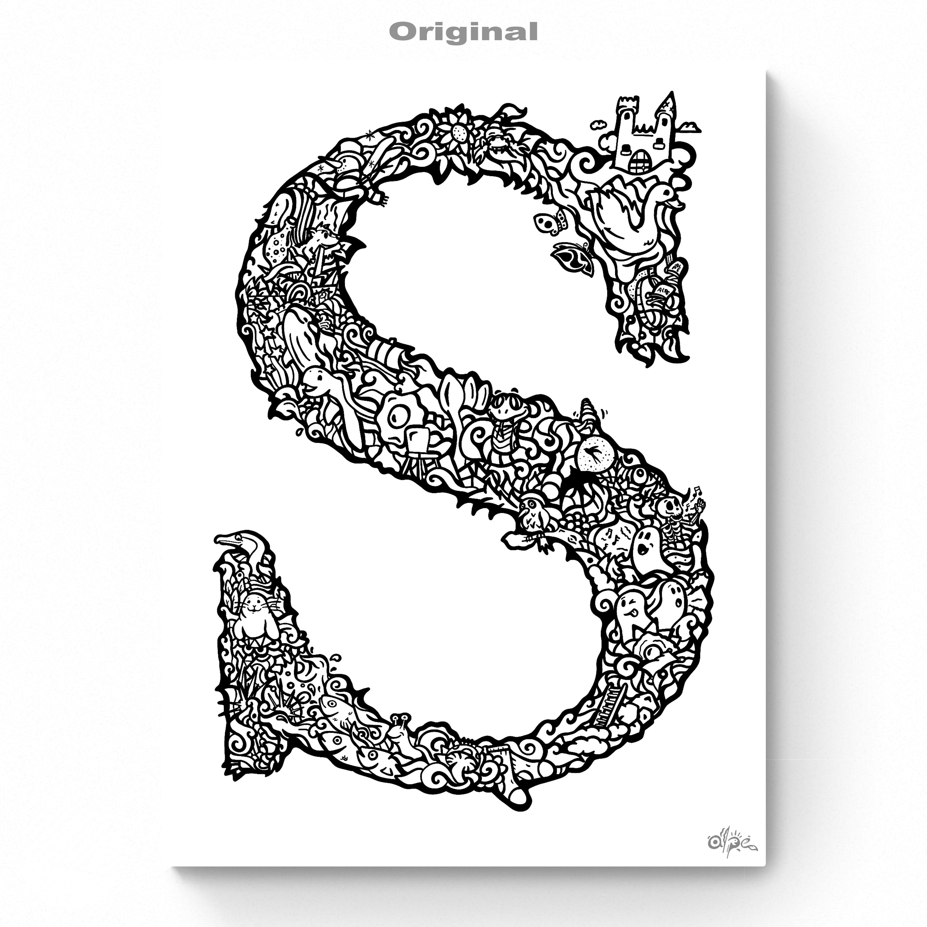 S i Dansk udgave af Alpe  - Original