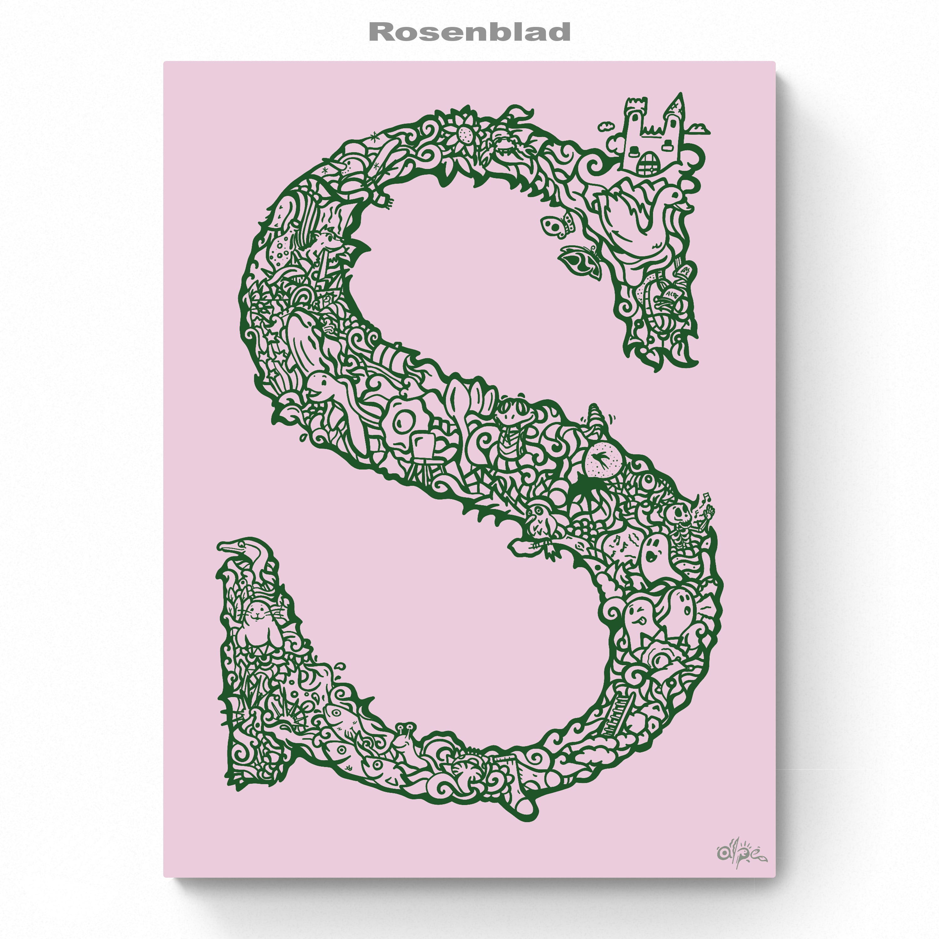 S i Dansk udgave af Alpe  - Rosenblad