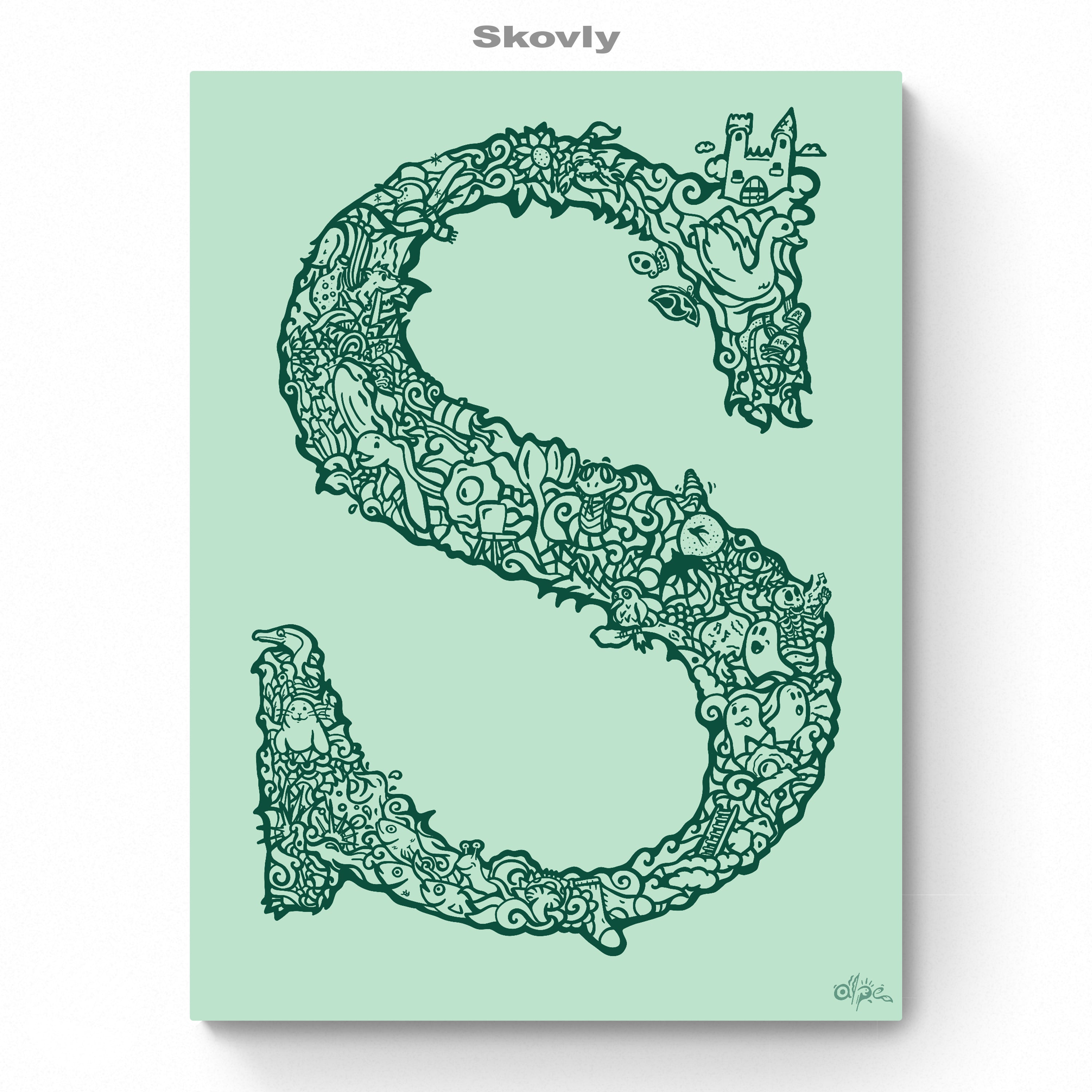 S i Dansk udgave af Alpe  - Skovly