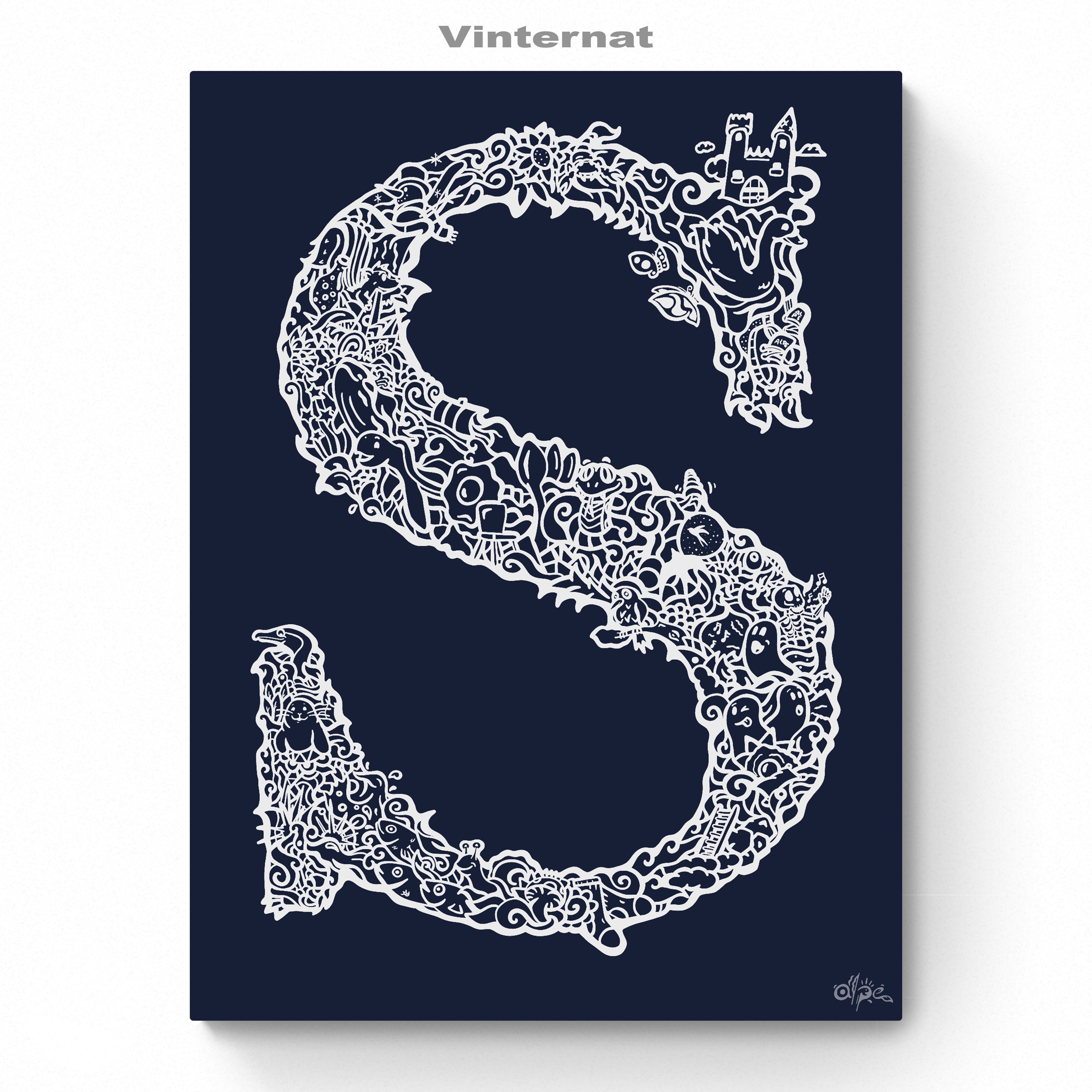 S i Dansk udgave af Alpe  - vinternat