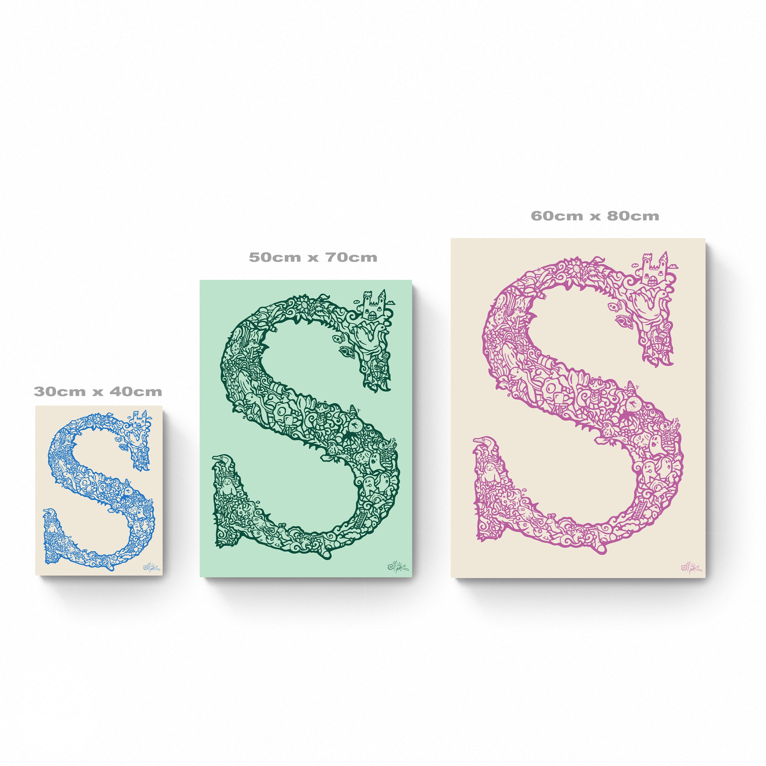 S i Dansk udgave af Alpe  - Alle størrelser