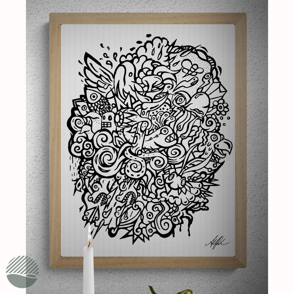 Imaginary Ocean by Alan Pedersen (Alantherock). Art print from NOKUKO