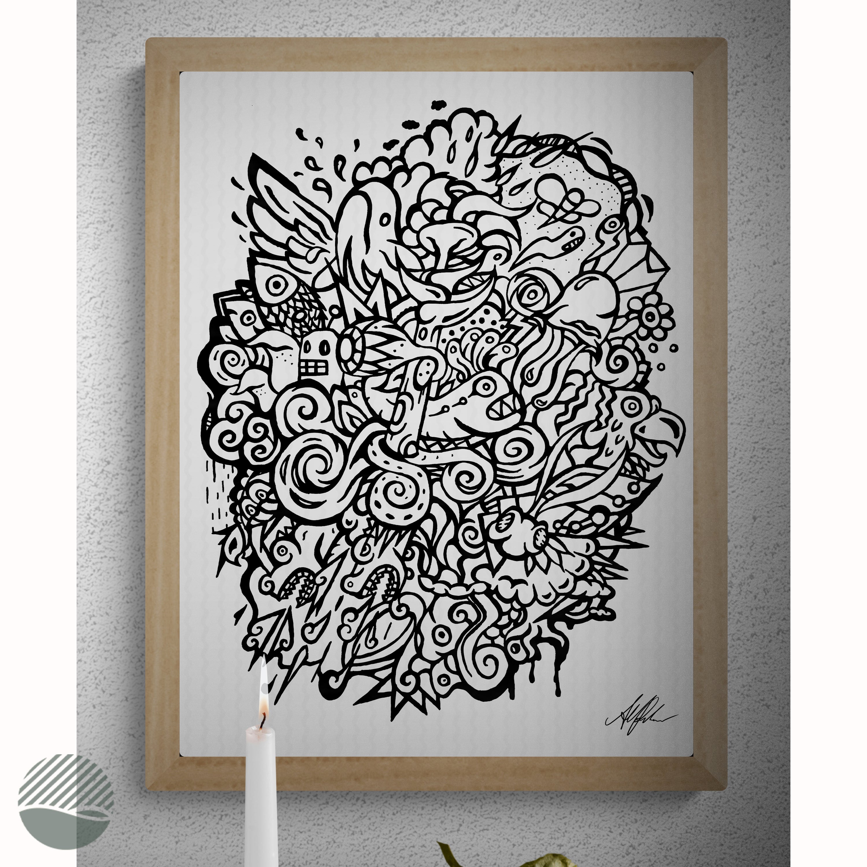 Imaginary Ocean by Alan Pedersen (Alantherock). Art print from NOKUKO