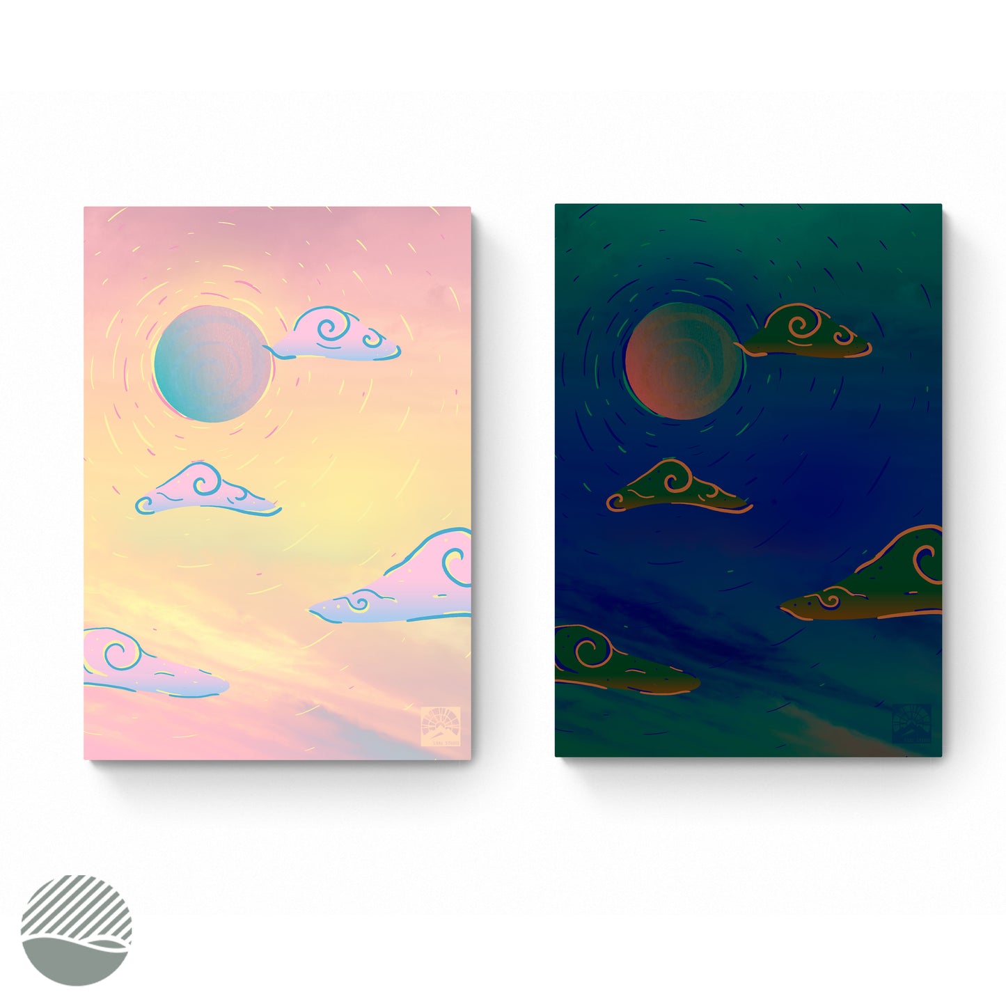 Lifting Sky in Sunset and Cloudy Night art print by SOAL Studio on NOKUKO.com 