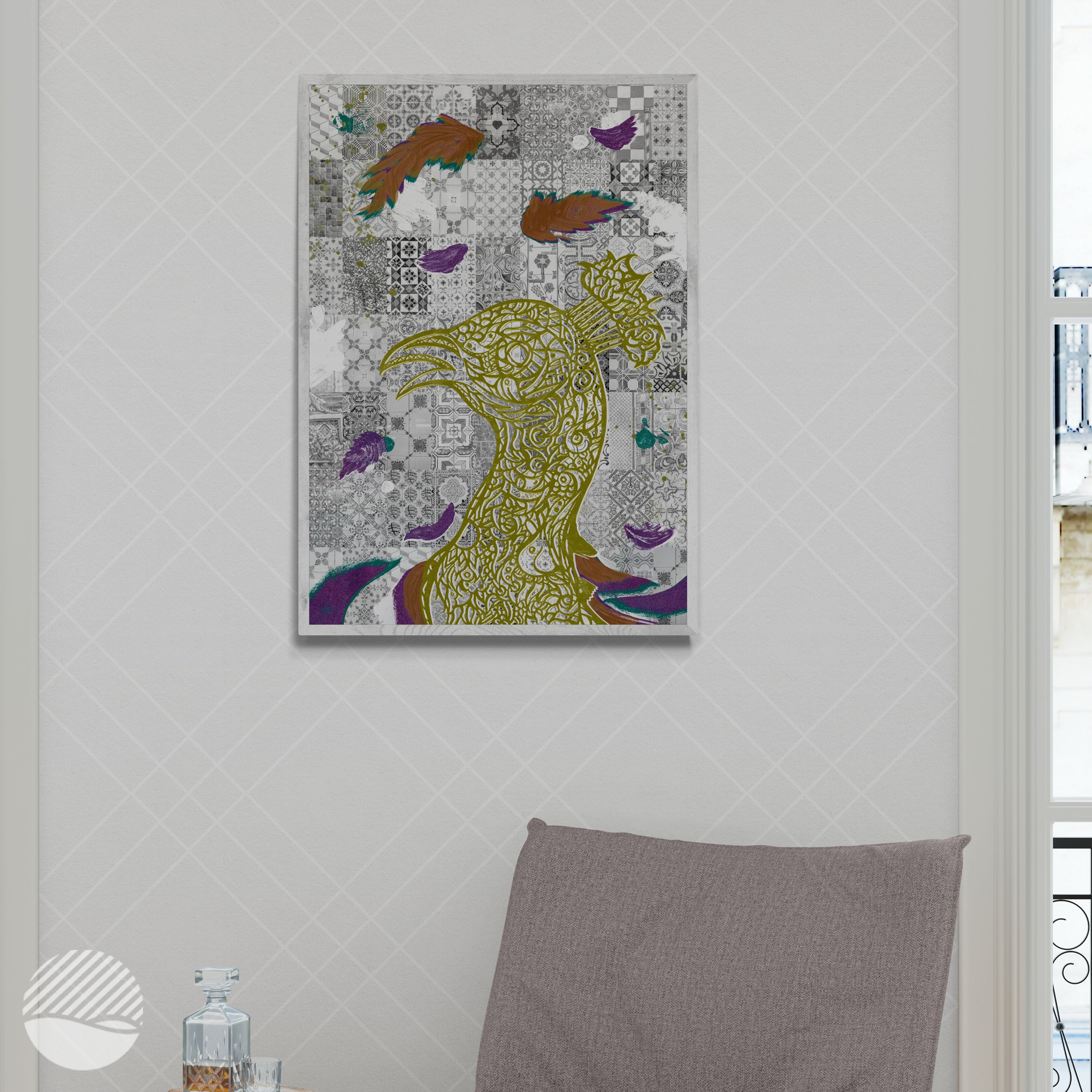 Prominent Peacock by Alan Pedersen - Alantherock - dream edition in lounge