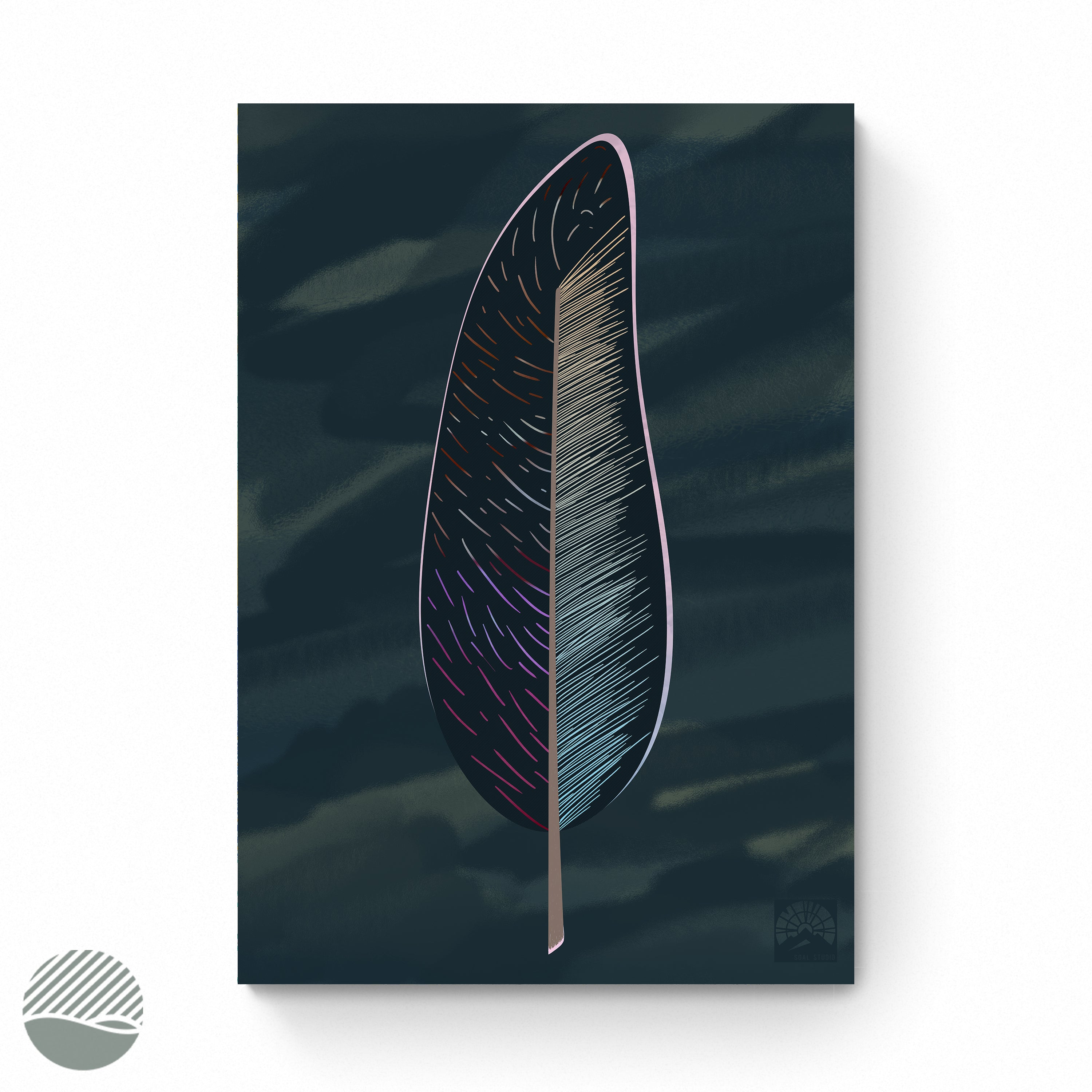 Unknown Feather in Dark art print by SOAL Studio on NOKUKO.com 