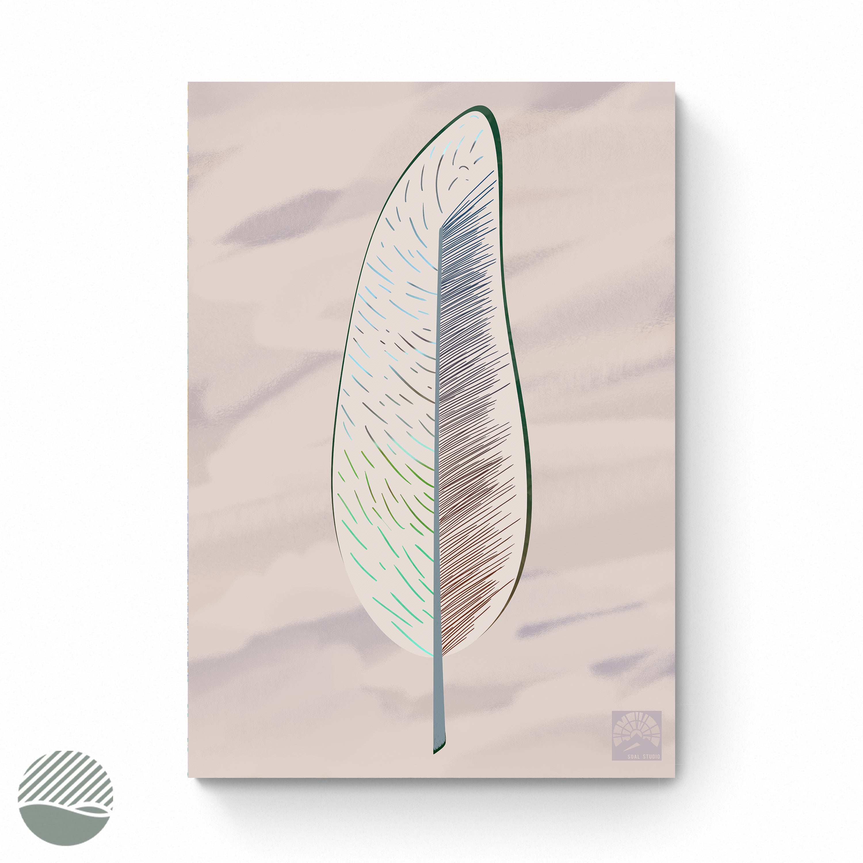 Unknown Feather in Light art print by SOAL Studio on NOKUKO.com 