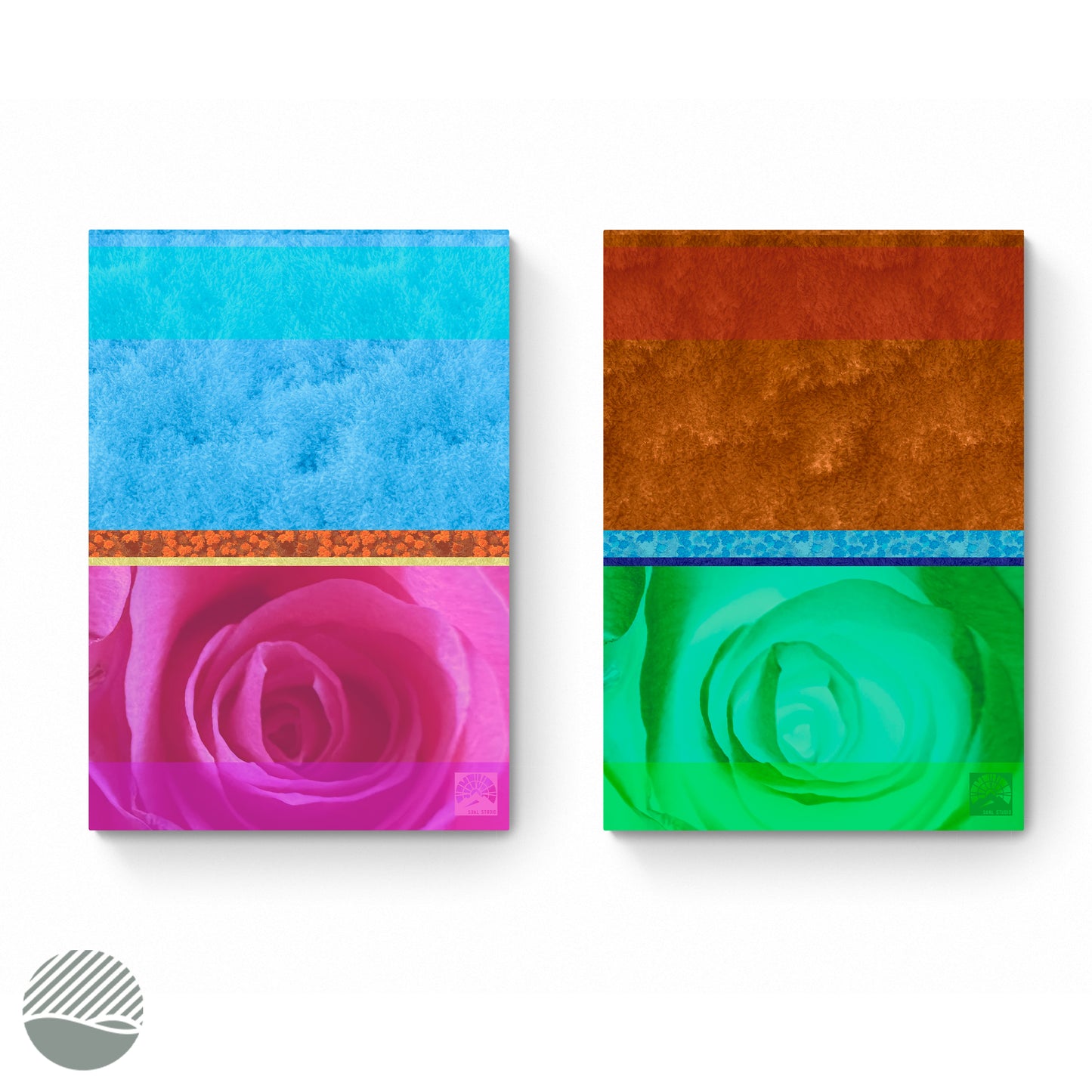  Wavy Rose - Orange Green and Pink Ice art print by SOAL Studio on NOKUKO.com