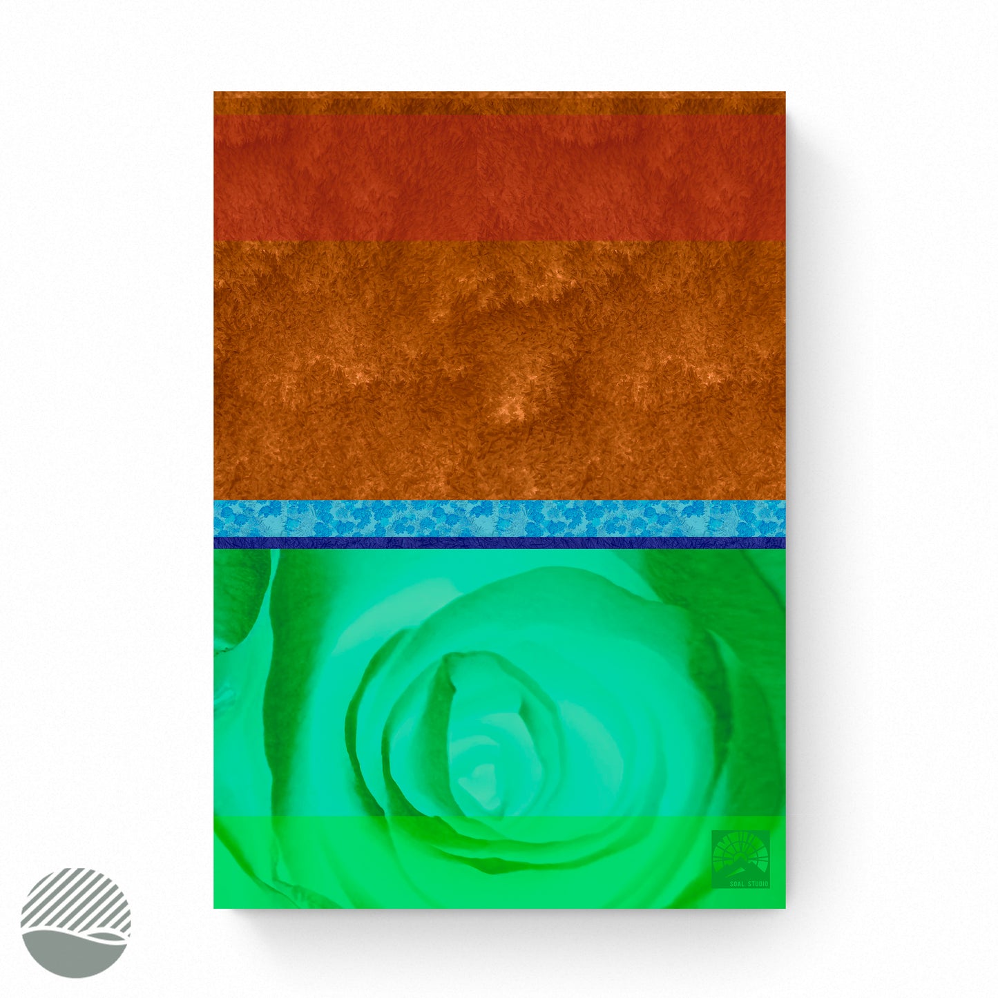 Wavy Rose - Orange Green art print by SOAL Studio on NOKUKO.com