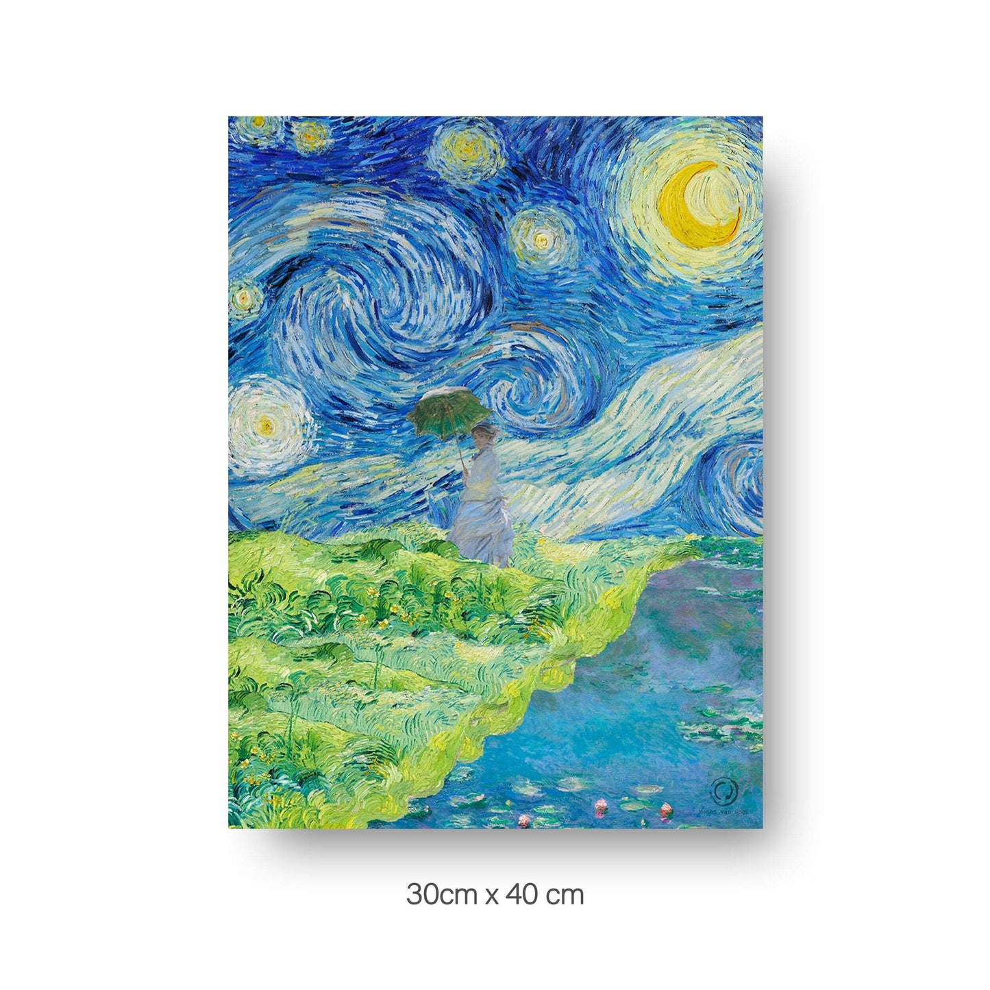 NOKUKO - art - Pública Rework - Everything under the moon monet van gogh - 30cmx40cm print