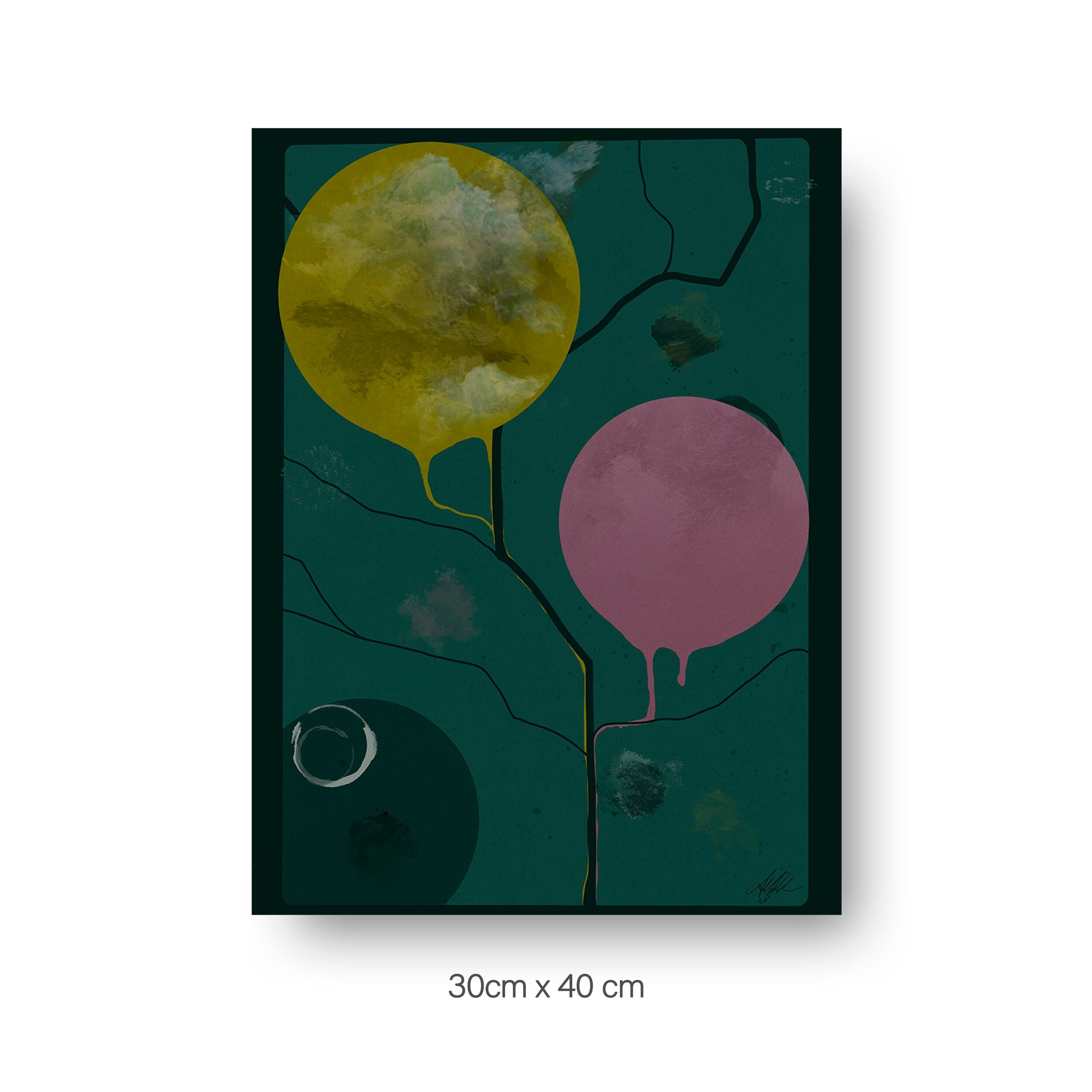 Finding Paths - Dark Green Edition - Alan Pedersen - Alantherock - 30cmx40cm print