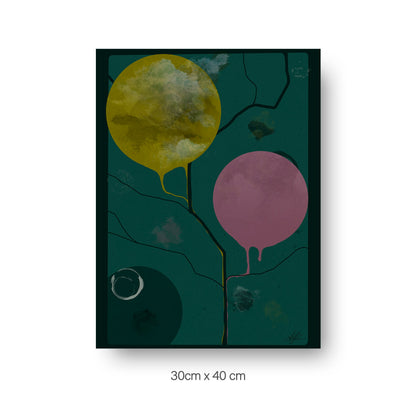 Finding Paths - Dark Green Edition - Alan Pedersen - Alantherock - 30cmx40cm print
