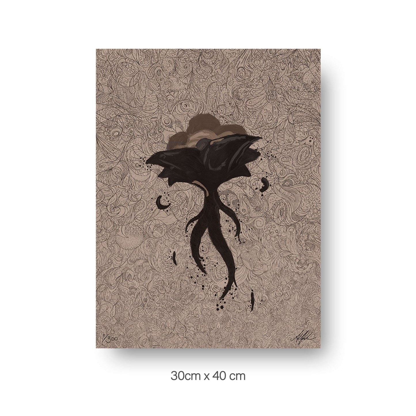 NOKUKO - art - Alan Pedersen - ALANTHEROCK - Limited edition - Grow - listen to you  - Flowering Hazel -  30cm x 40cm print