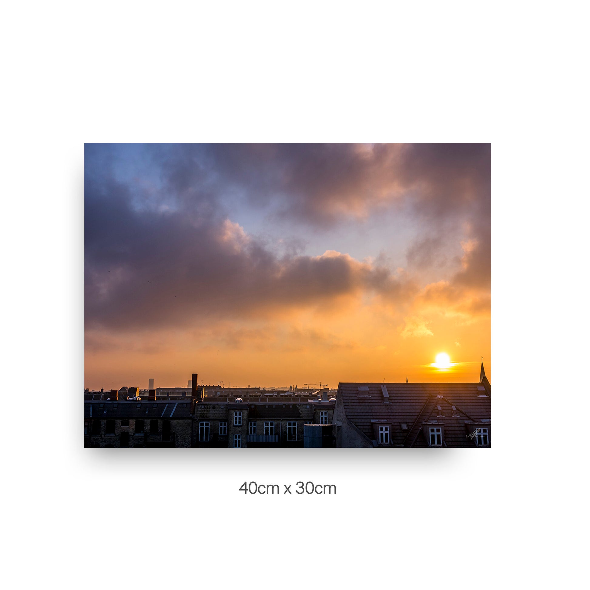 NOKUKO - Photo - Alan Pedersen - ALANTHEROCK - Rooftop sunset - 40cmx30cm print