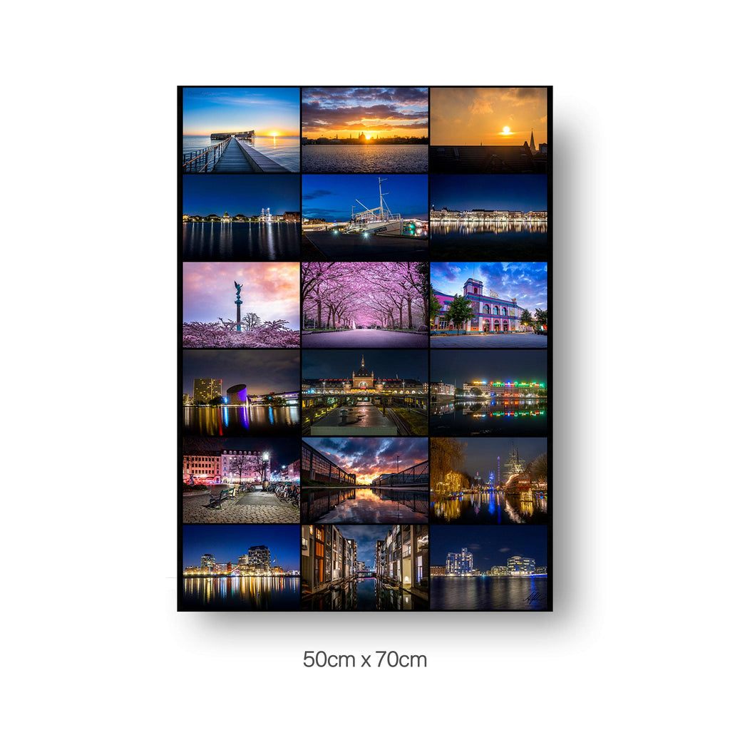 NOKUKO - photo- Alan Pedersen - ALANTHEROCK - Copenhagen from sunset to sunrise - 50cmx70cm print