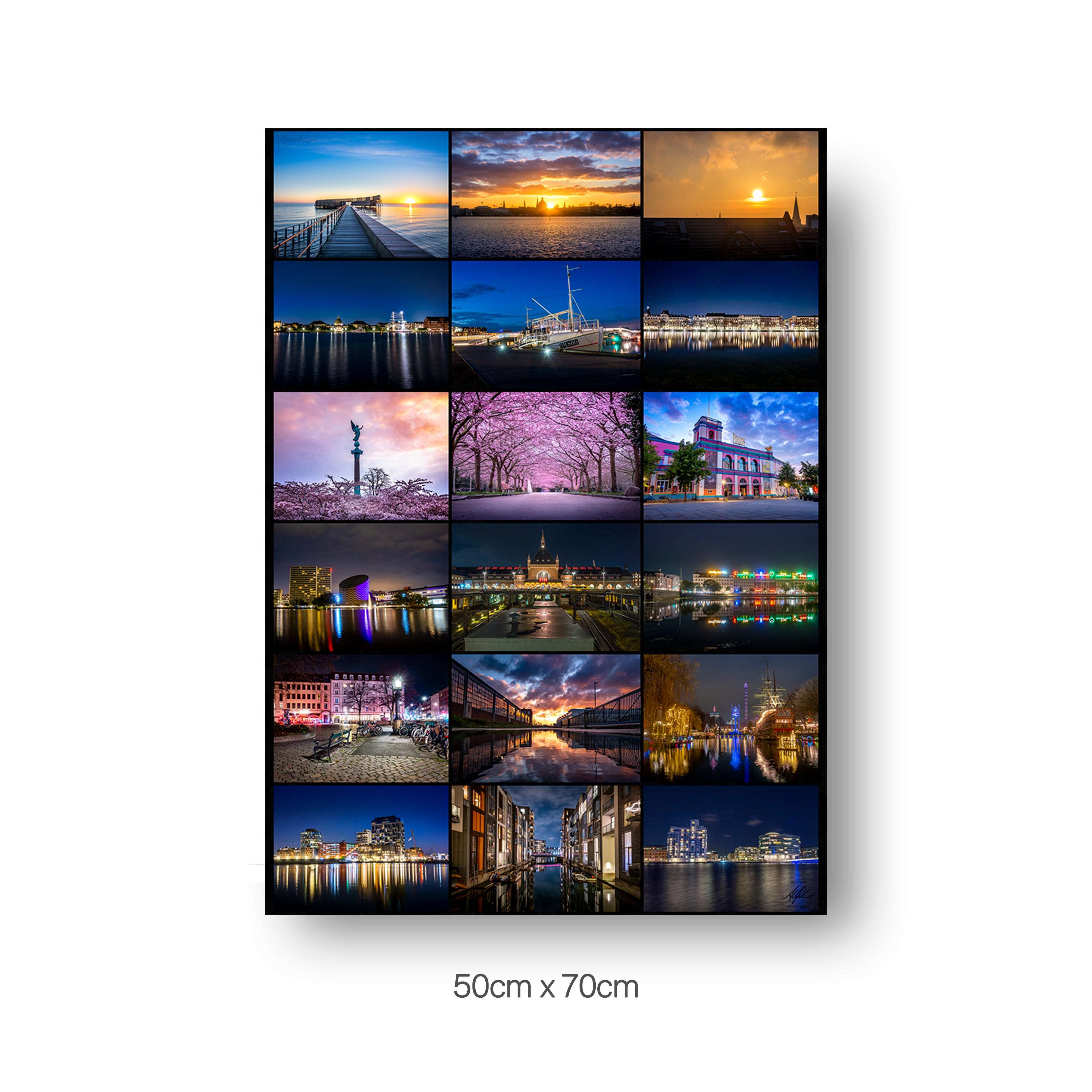 NOKUKO - photo- Alan Pedersen - ALANTHEROCK - Copenhagen from sunset to sunrise - 50cmx70cm print