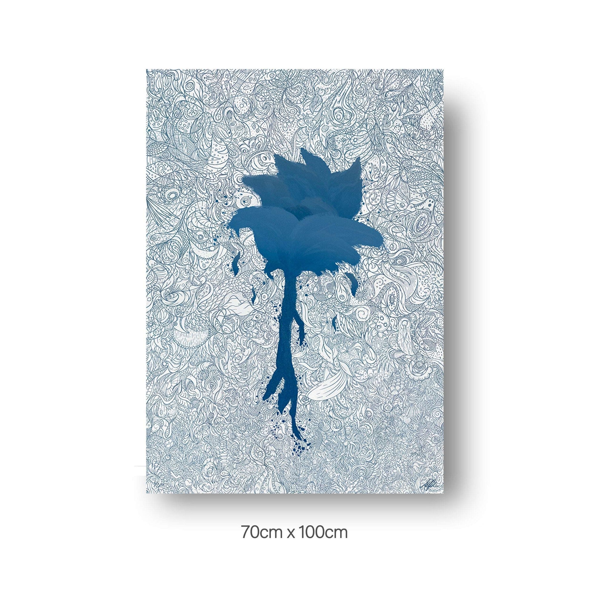 NOKUKO - Art - Alan Pedersen - ALANTHEROCK - Trust - Listen to me, myself - Limited edition - Noble blue - 70cmx100cm print