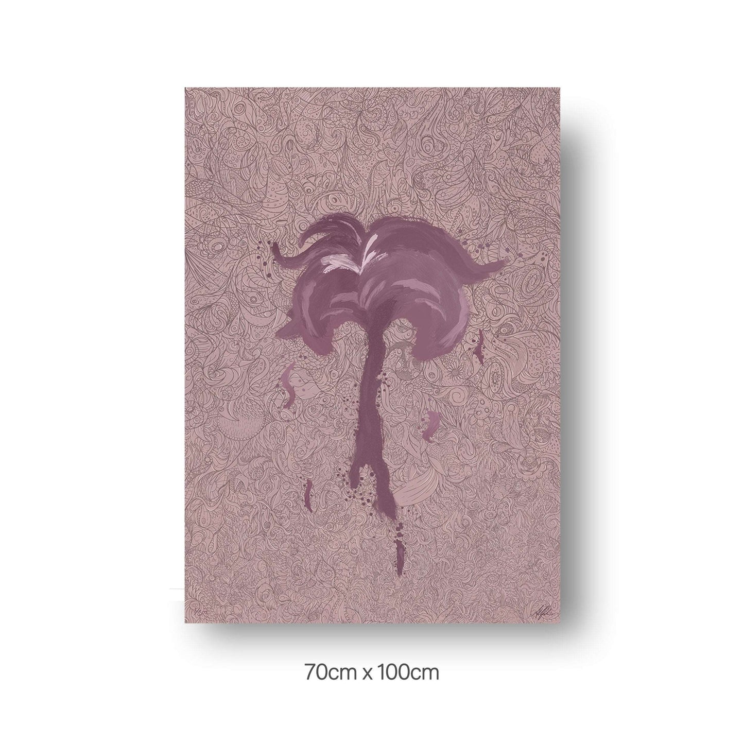 NOKUKO - Art - Alan Pedersen - ALANTHEROCK - Recognition - Listen to myself - limited edition - Purple reflection - 70cmx100cm print
