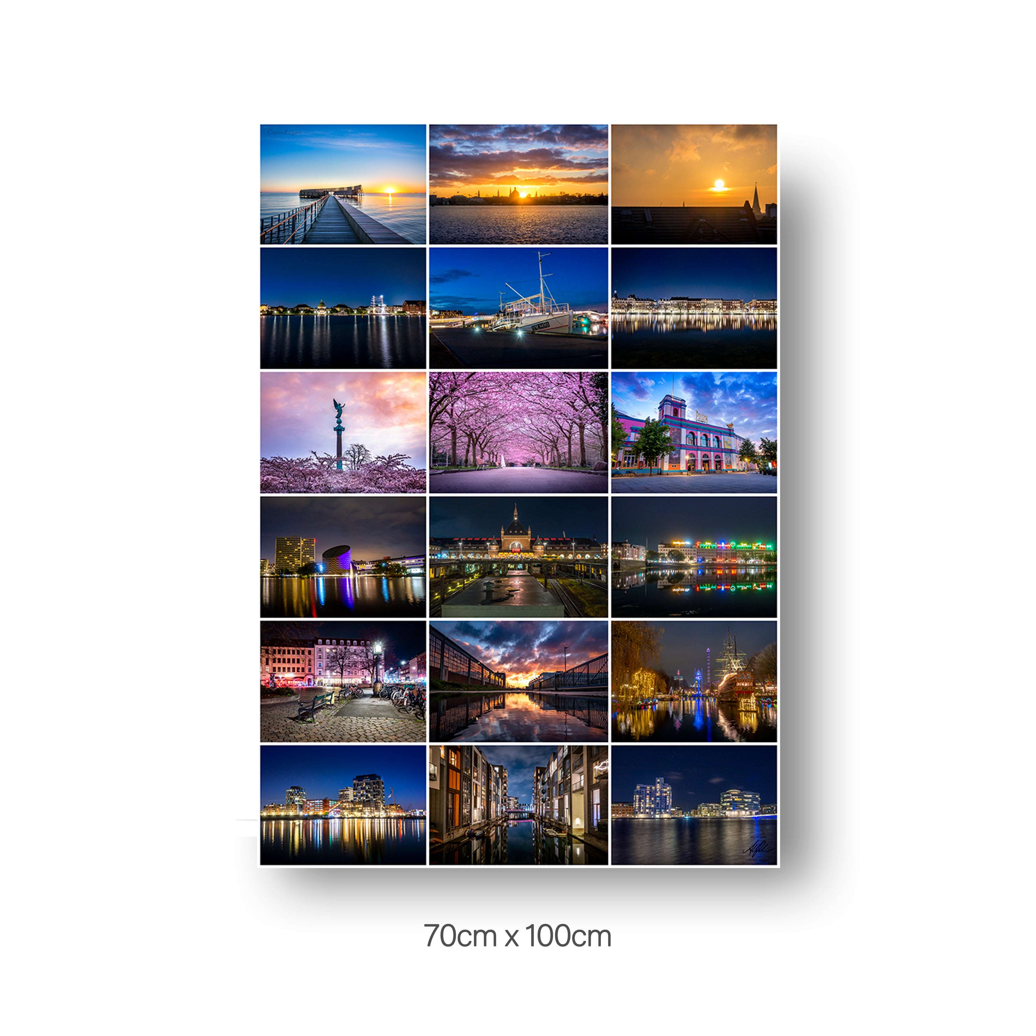 NOKUKO - photo- Alan Pedersen - ALANTHEROCK - Copenhagen from sunset to sunrise - 70cmx100cm print