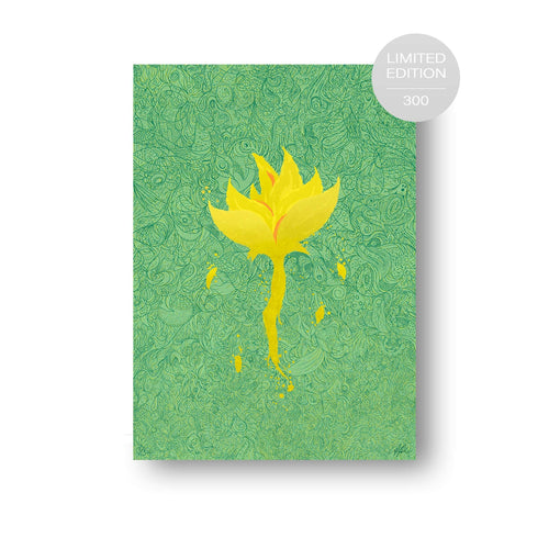 NOKUKO - art - Alan Pedersen - Alantherock - Devotion - listen to you - limited edition 300 - Green kindness print