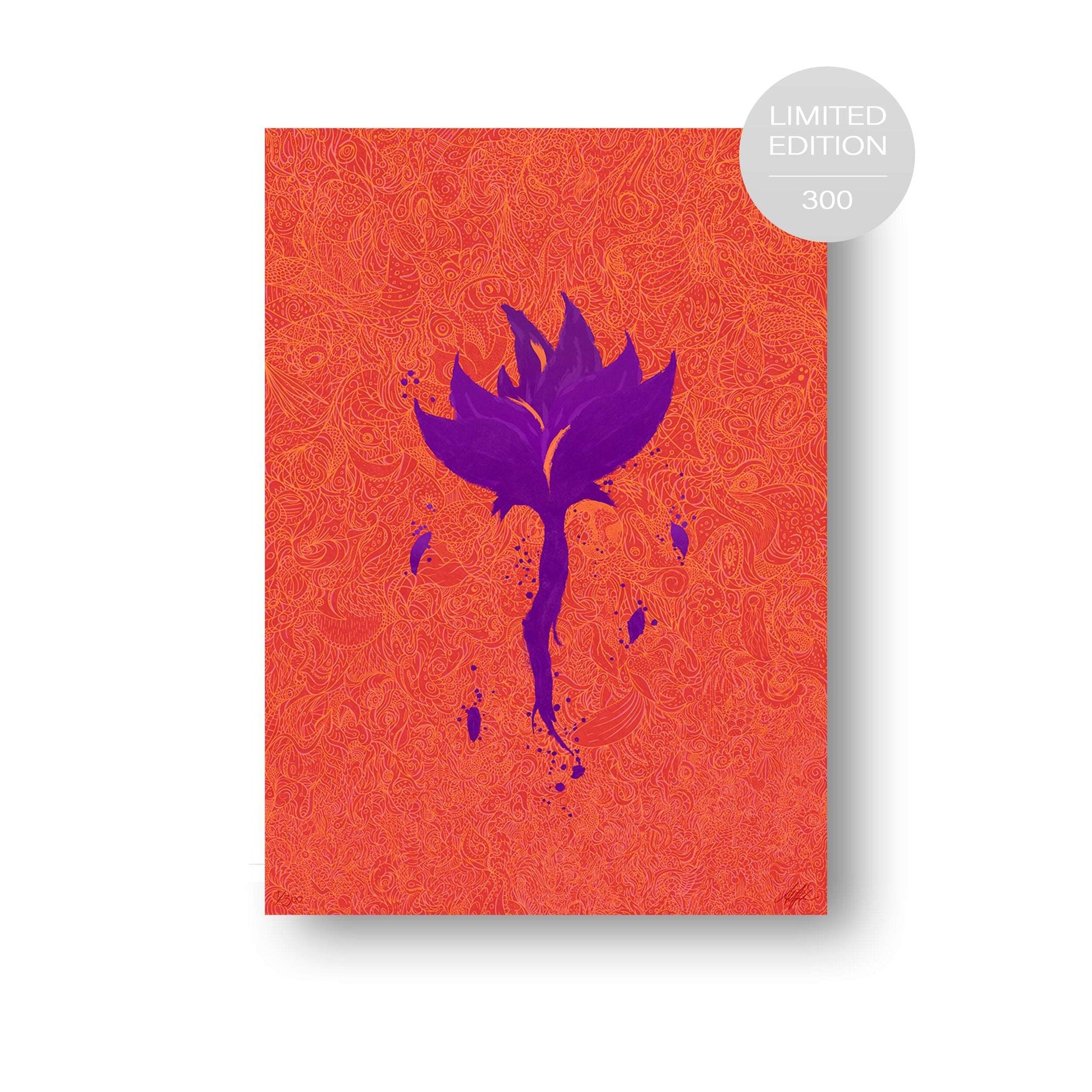 NOKUKO - art - Alan Pedersen - ALANTHEROCK - Devotion - listen to you - limited edition 300 - Red Passion print