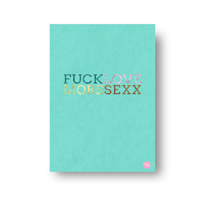 NOKUKO - art- Flying Fuck - Love More - Green print