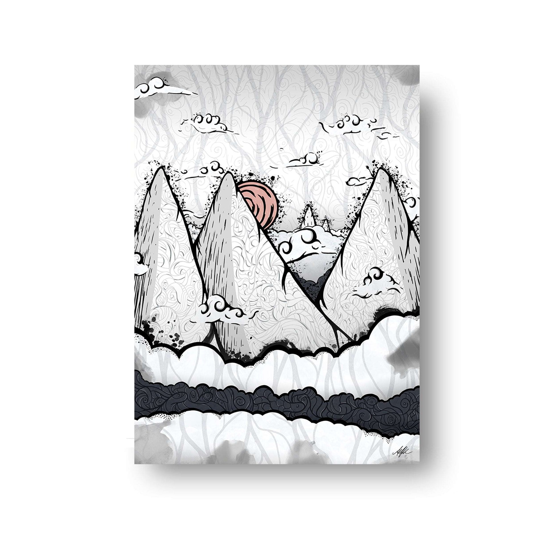NOKUKO - Art - Alan Pedersen - ALANTHEROCK - Unexplored horizon - Limited edition - black and white edition - print