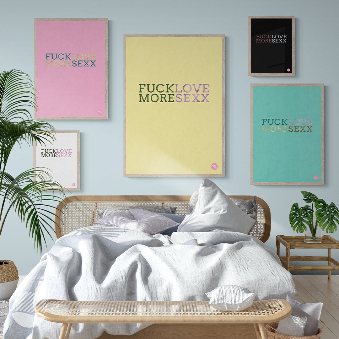 NOKUKO - art- Flying Fuck - Love More - mockup front