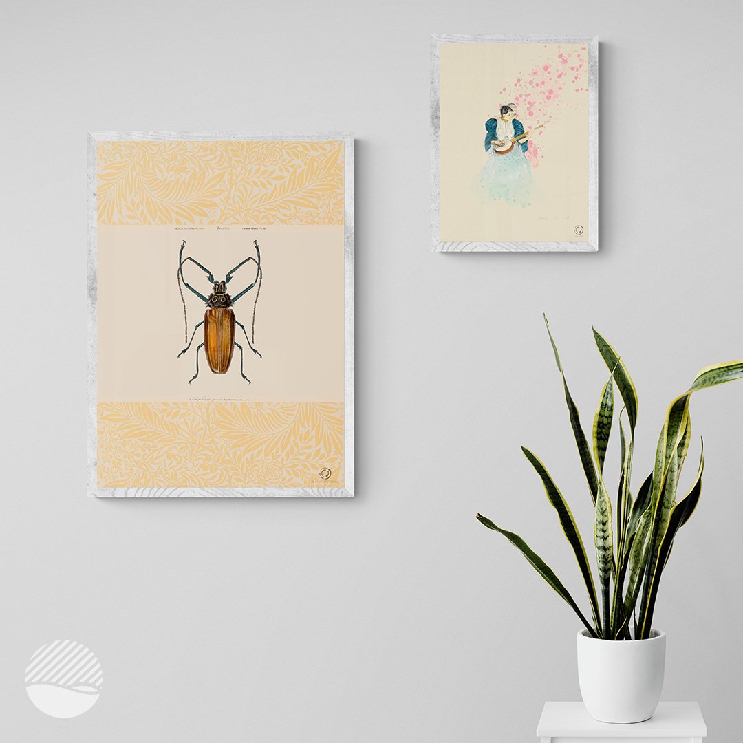 NOKUKO - Art - Pública Rework - Orange Morris D'Orbigny - mockup livingroom