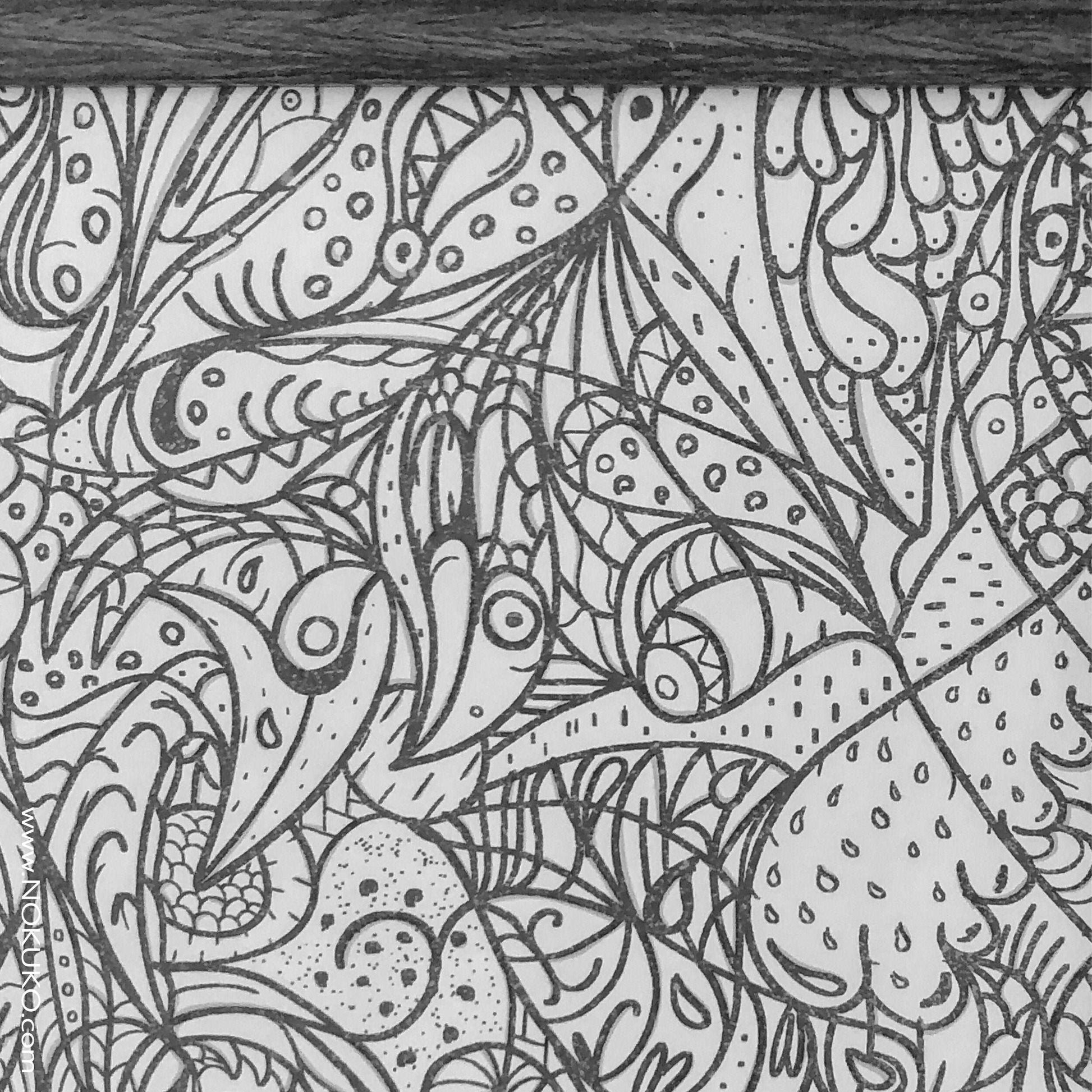 NOKUKO - art - Alan Pedersen - ALANTHEROCK - Limited edition - Grow - listen to you  - art details close up