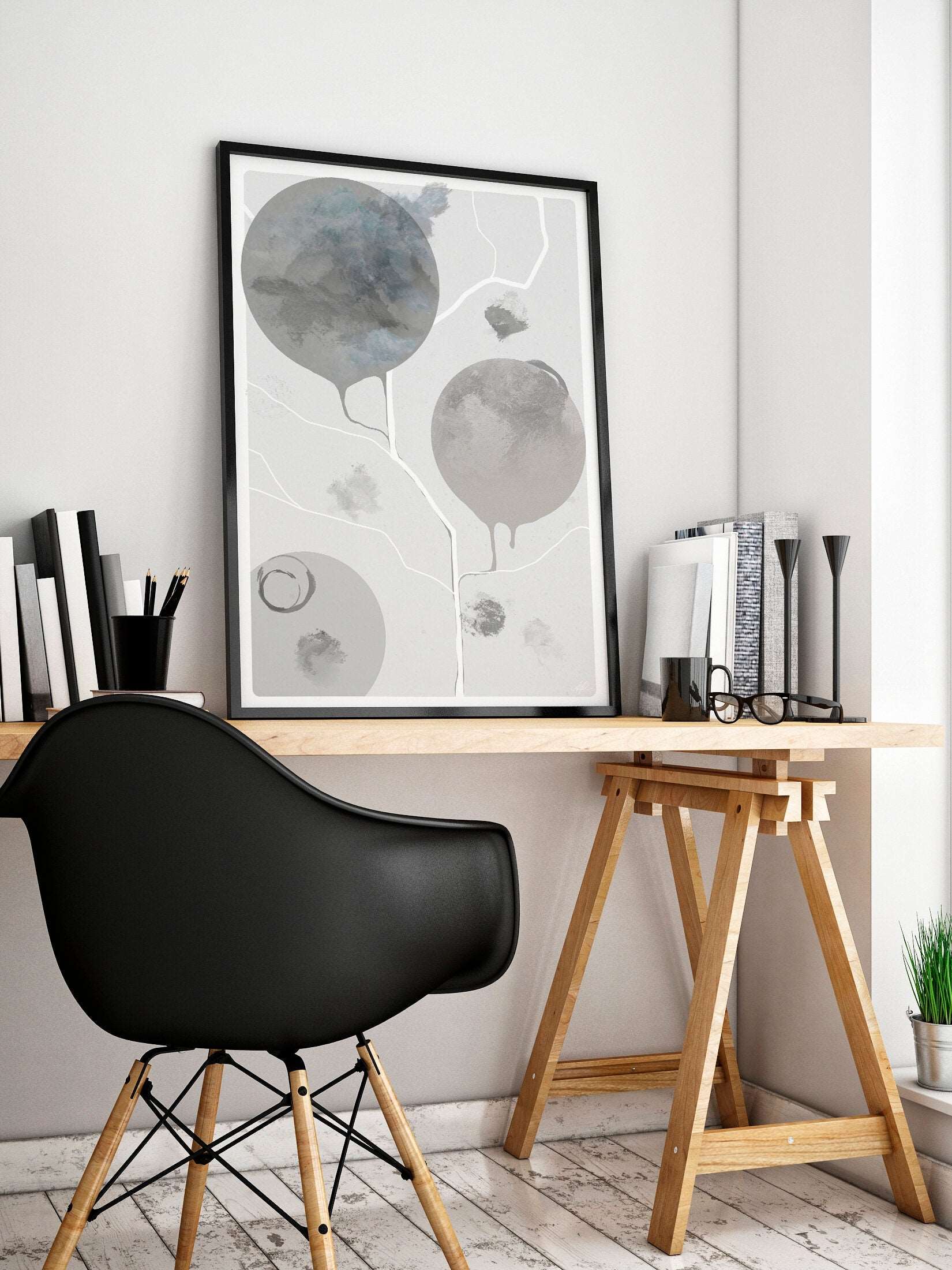 NOKUKO - art - Alan Pedersen - ALANTHEROCK - Finding paths - Grey - mockup 2