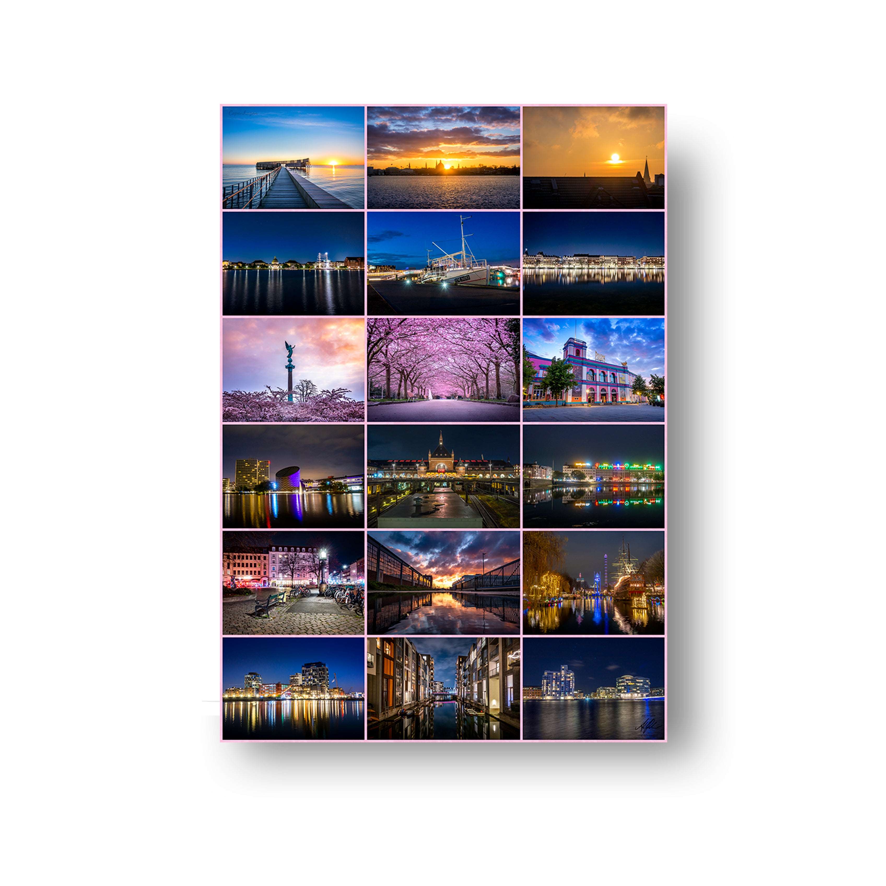 NOKUKO - photo- Alan Pedersen - ALANTHEROCK - Copenhagen from sunset to sunrise - Rose print