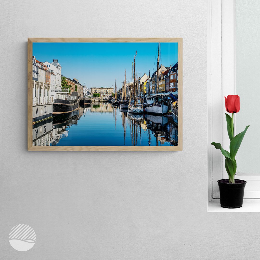 NOKUKO - Photo - Alan Pedersen - ALANTHEROCK - Summer Morning in Nyhavn, Copenhagen - wall mockup